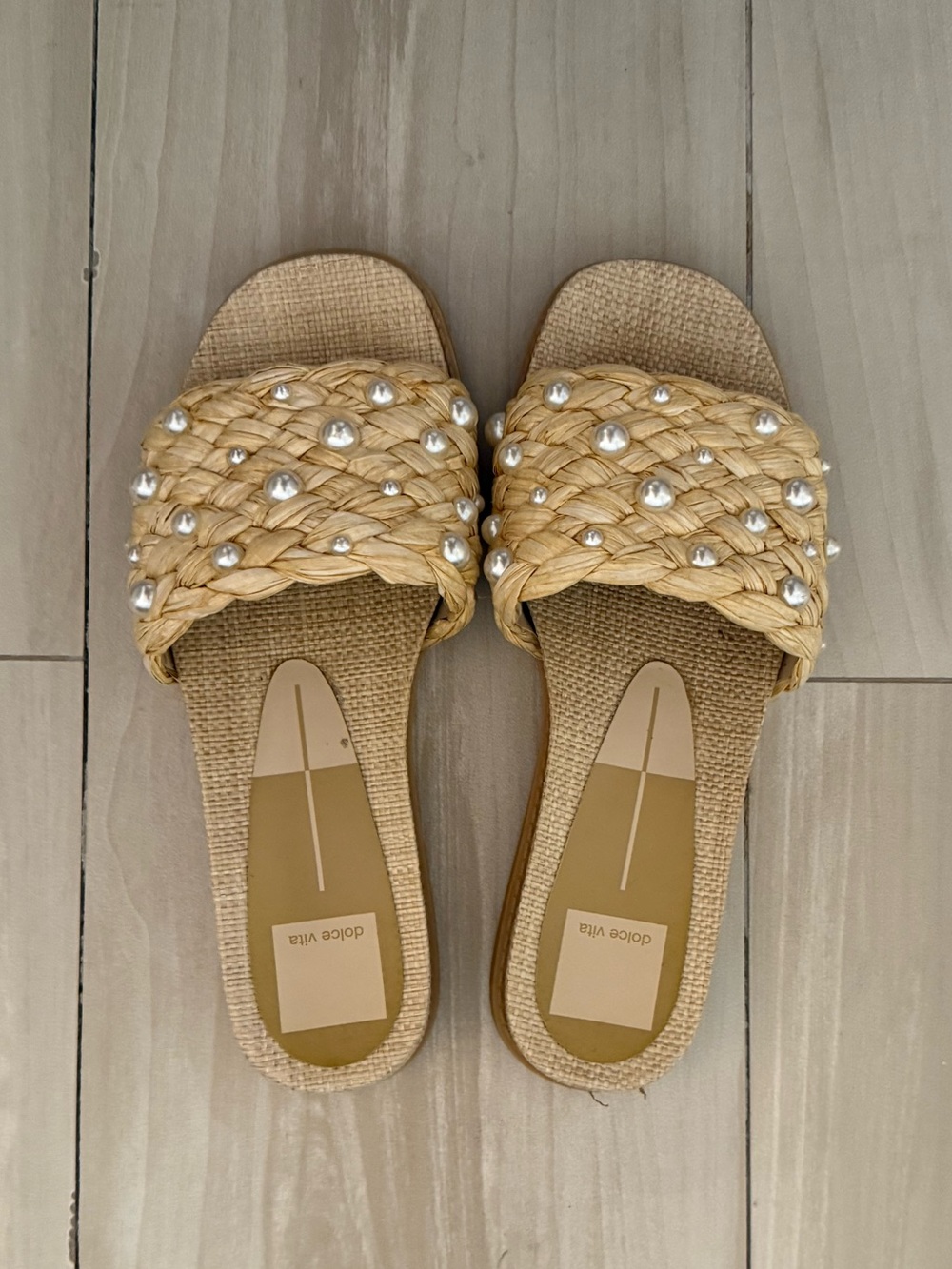 Dolce Vita Braided Pearl Slide Sandals - Women
